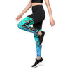 Darlin Camo Compression Leggings Aquamarine - Luckless Outfitters