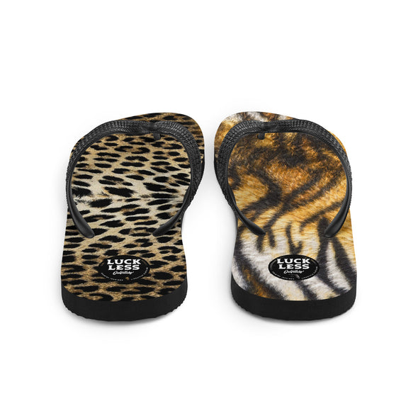 Wild Print Flip-Flops