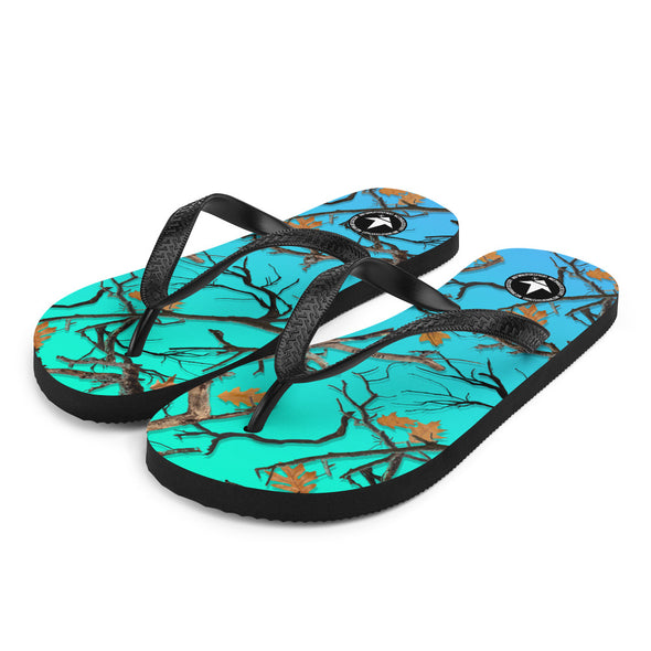 Darlin Camo Flip-Flops Aquamarine - Luckless Outfitters
