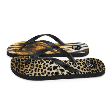 Wild Print Flip-Flops