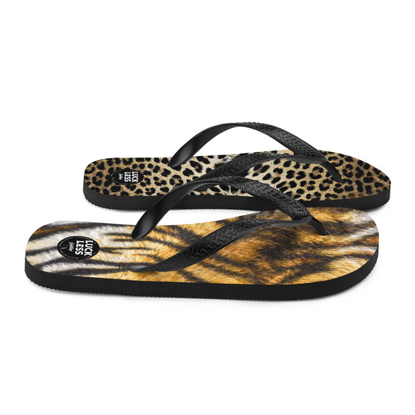 Wild Print Flip-Flops