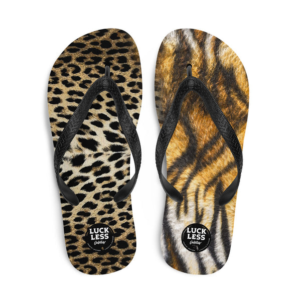 Wild Print Flip-Flops