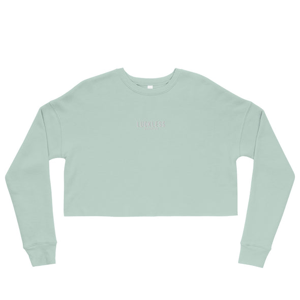 Luckless Monochrome Embroidered Crop Sweatshirt (Multiple Colors) - Luckless Outfitters