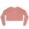 Luckless Monochrome Embroidered Crop Sweatshirt (Multiple Colors) - Luckless Outfitters