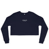 Luckless Monochrome Embroidered Crop Sweatshirt (Multiple Colors) - Luckless Outfitters